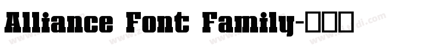 Alliance Font Family字体转换
